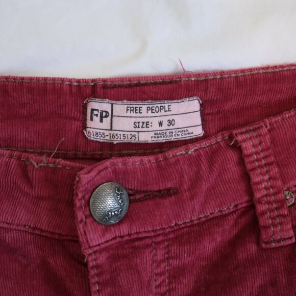 Free People Corduroy Flare/Bell Botton Pants Size 30 - Picture 2 of 3